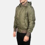 Hanklin MA-1 Green Hooded Bomber Jacket – Men’s Classic Flight Style - Image 2
