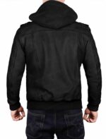 Men’s Bomber Hood Jacket with Removable Leather – Stylish & Versatile - Image 3