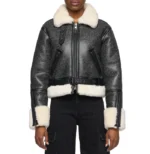 Women’s Cropped Shearling Jacket – Cozy & Stylish Winter Wear - Image 3