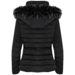 Women’s Quilted Winter Puffer Coat with Fur Hood – Fashion Parka Jacket