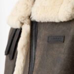 B3 Sheepskin Bomber Jacket – Vintage Brown, Classic Men’s Leather Outerwear - Image 4