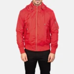 Hanklin MA-1 Red Hooded Bomber Jacket for Men – Stylish Flight Wear - Image 4