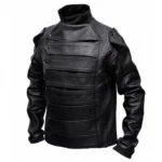 Captain America Winter Soldier Jacket – Bucky Barnes Leather with Removable Arms - Image 4