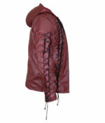 Arrow Arsenal Roy Harper Hooded Faux Leather Jacket – Colton Haynes Style - Image 5