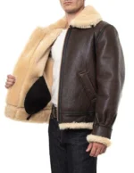 Classic B-3 Sheepskin Bomber Jacket – Real Leather Aviator Flight Coat - Image 5
