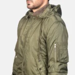 Hanklin MA-1 Green Hooded Bomber Jacket – Men’s Classic Flight Style - Image 6