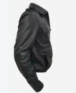 Authentic German Police Leather Jacket – Black Vintage Design - Image 4