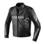 Yamaha Black Racing Motorcycle Cowhide Leather Biker Jacket | Premium Quality