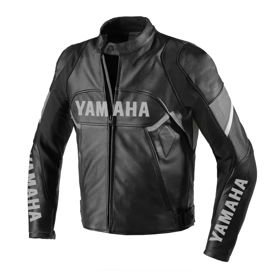 Yamaha-Jacket19 Yamaha Black Racing Motorcycle Cowhide Leather Biker Jacket | Premium Quality - Image 1
