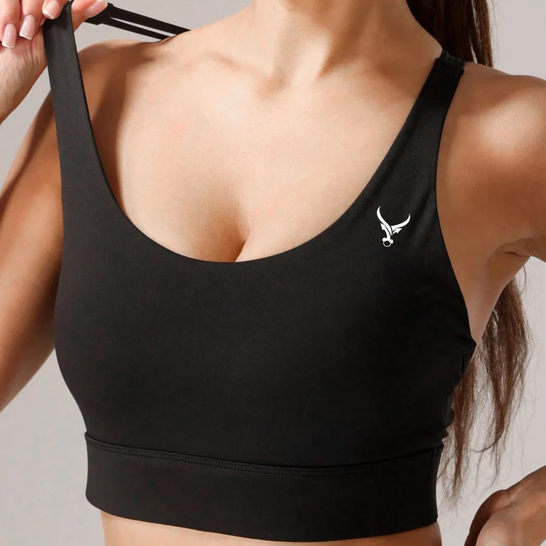 blackbra2 Everyday Cross Sports Bra – Comfortable & Supportive Activewear | Zebas Leather Works - Image 1