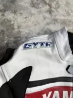 Yamaha Racing White R1 Motorcycle Cowhide Leather Biker Jacket | Premium Quality - Image 5