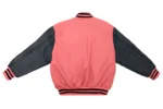 Men’s Scarlet Varsity Jacket – Classic Wool & Leather Letterman Bomber - Image 2