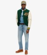 Classic Varsity Wool Bomber Jacket – Retro Letterman Style - Image 3