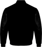 Men’s Wool & Leather Varsity Bomber Jacket – Retro College Letterman Coat - Image 3