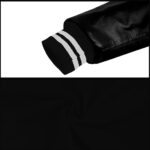 Men’s Wool & Leather Varsity Bomber Jacket – Retro College Letterman Coat - Image 4