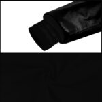 Men’s Wool & Leather Varsity Bomber Jacket – Retro College Letterman Coat - Image 5