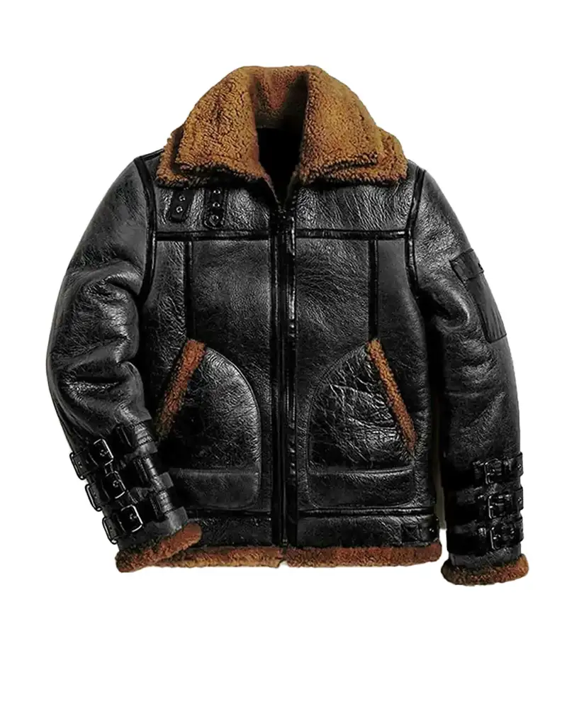 1 Men’s RAF B3 Sheepskin Bomber Jacket – Classic WWII Aviator Style - Image 1