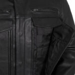 Raider Men’s Black Motorcycle Leather Jacket – Classic Biker Style - Image 5