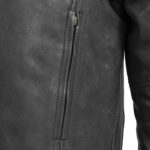 Raider Men’s Black Motorcycle Leather Jacket – Classic Biker Style - Image 6